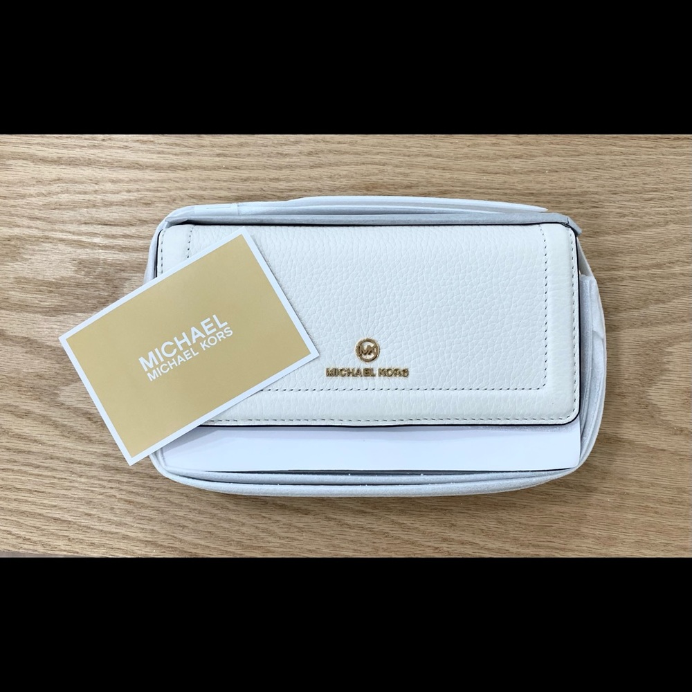 Michael Kors Jet Set Charm Small Crossbody in Optic White NWT